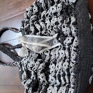 Elegant Black and Gray Women's Tote Bag Handmade Never Been Use